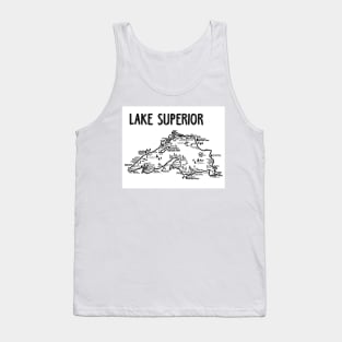 Lake Superior Map Tank Top